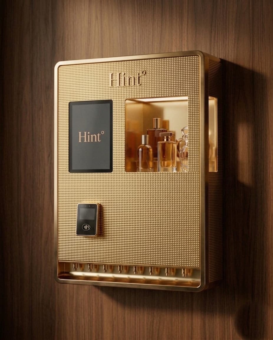 Hint Spa — acabado textured gold con marco brass
